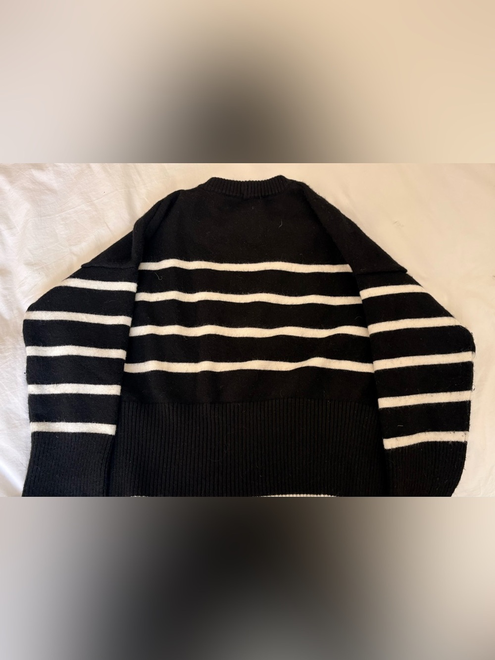 Bershka Black and White Striped Knit Sweater - Picture 2 of 3